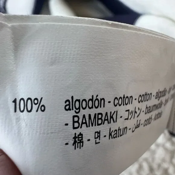 Zara Navy White Striped Long-Sleeve Cotton Rugby Preppy Polo Shirt Top SZ L - Picture 9 of 11